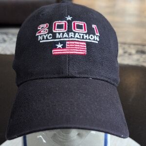 Vintage & Historic NYC Marathon 2001 Navy Blue Cap